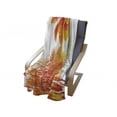 thumbnail image 4 of Flower Soft Flannel Fleece Throw Blanket, Sun Flora Reflection on the Water in a Rainy Day Leaves in a Water River Photo, Cozy Plush for Indoor and Outdoor Use, 50" x 70", Orange, by Ambesonne, 4 of 6