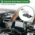 thumbnail image 3 of Brake Master Cylinder Hydraulic Master Cylinder for Mazda 3 2004-2013 Aluminum Alloy Plastic Reservoir No.BPYS4340ZB Silver Tone White Durable, 3 of 7