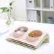 thumbnail image 3 of Methold Cuenco doble para mascotas, platos de alimentación de animales de acero inoxidable, soporte extraíble para agua y comida Suministros para gatos rosado, 3 of 6