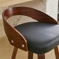 thumbnail image 5 of Miniyam Bar Stools Set of 2, 25-Inch Seat Height, Low Back Soft Cushion, Black, 5 of 8