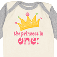 thumbnail image 4 of Inktastic Cute Princess is One 1st Birthday Girls Long Sleeve Baby Bodysuit, 4 of 5
