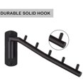 thumbnail image 4 of 2 Packs Black Folding Wall Clothes Drying Rack, Stainless Steel Wall Clothes Hanger Rack With Swing, 4 of 5