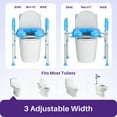 thumbnail image 4 of KEKOY Toilet Seat Riser for Seniors, Raised Toilet Seat with Handles, FSA HSA Eligible 400lb Elevated Toilet Risers, Tool-Free Assembly with Adjustable Height & Width, 4 of 10