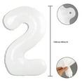 thumbnail image 2 of 40 Inch White Large Digital Balloon Foil Helium Number 0-9 Balloons Giant Party Supplies For Birthday Party, Anniversary Decorations And So On, 2 of 2