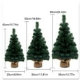 thumbnail image 4 of 2 Packs 16 Inch Artificial Mini Christmas Tree, Small Tabletop Desktop Xmas Tree with Burlap Base, Realistic Pine for Home Office Party Festival Decorations, 4 of 6