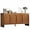 63" Brown, variant on BFJDM Mid-Century Buffet Cabinet Sideboard, 63 Inch Walnut Solid Wood Arched with 4 Doors and Adjustable Shelves for Storage, 1-Pack