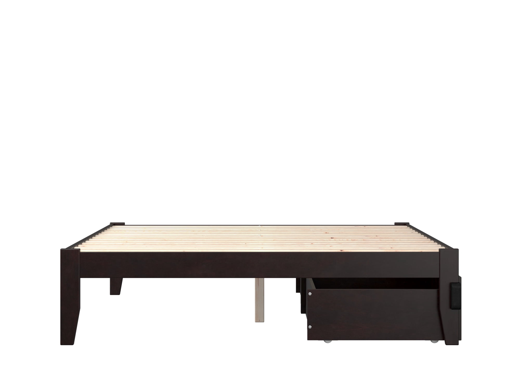 AFI Colorado 14" Queen Wood Platform Bed Frame with Set of 2 Storage Drawers, Espresso