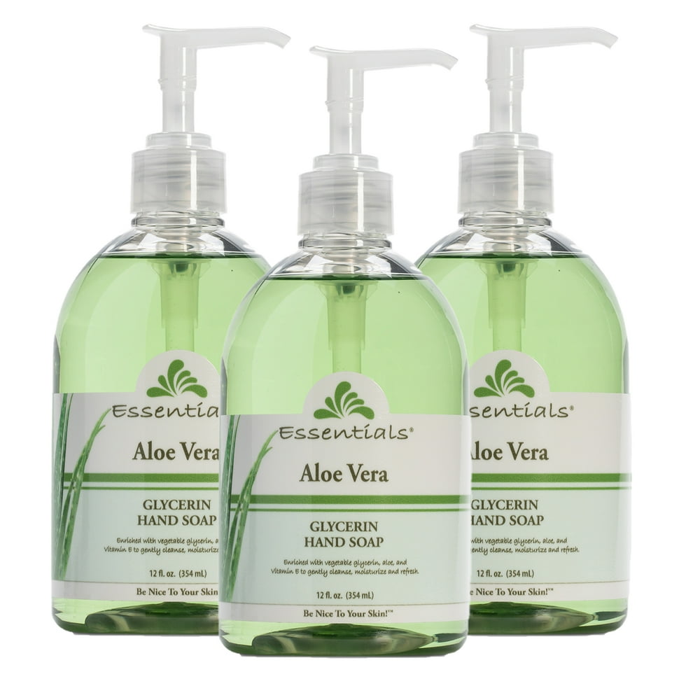 Essentials by Clearly Natural Glycerin Liquid Hand Soap, Aloe Vera, 12