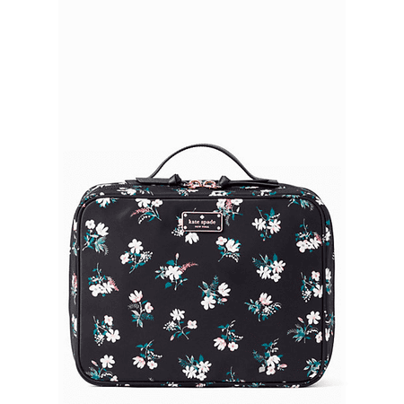 Kate Spade New York Martie Wilson Road Flora Cosmetic Bag In Black Multi