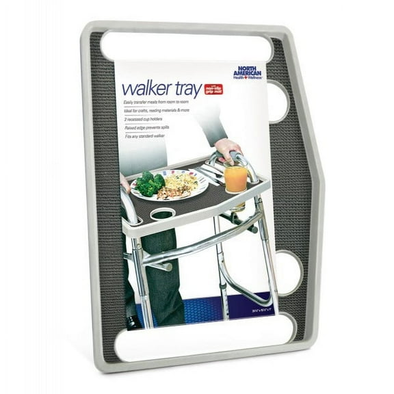 Jobar International North American Health   Wellness Walker Tray With Non-Slip Grip Mat