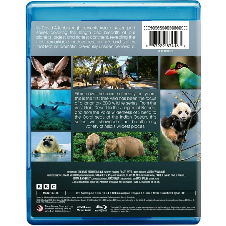SDS, Asia Blu-ray, BBC Documentary, Natural History, Wildlife