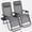 Grey/2-Pack/59.84 x 25.20 x 42.13 inch, variant on Alvantor 2-Pack Zero Gravity Lounge Chairs, Portable Recliner Beach Camping Patio Outdoor Folding Lounge Chair with Pillow & Cup Holder
