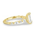 thumbnail image 3 of ESTE ORIGIN 2.00Ct Emerald Cut Moissanite Solitaire Engagement Ring - Marquise & Round Accent Band in 14K Yellow Gold for Women US 5, 3 of 8