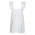 thumbnail image 4 of Falda suelta acampanada de playa de verano con mangas fruncidas para mujer blanco xl, 4 of 5