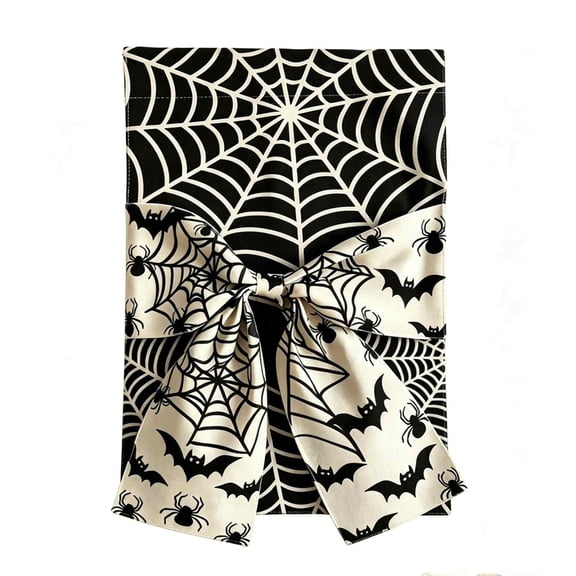 A Halloween 45X30Cm Bow Garden Flag Double Sided Fall Leaves Linen Yard Flag For Porch Home Outdoor Decor