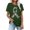 Army Green, variant on Fesfesfes Tops for Leggings for Women's Casual Letter Print Pullover Short Sleeve T-Shirt Tops Shirt Womens T Shirts Short Sleeve 8(L)
