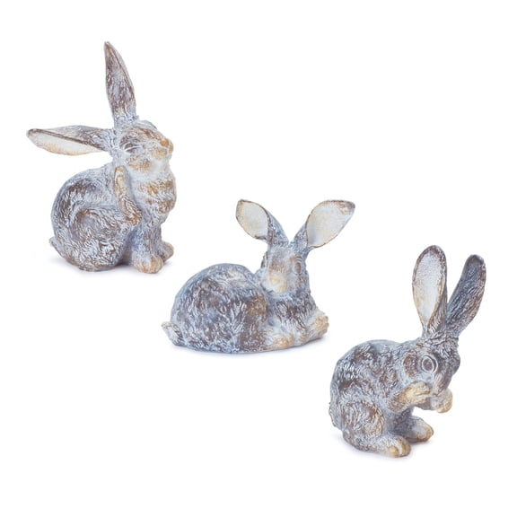 Melrose International LLC Rabbit (Set of 3) 3.75"H, 5"H, 5.25"H Resin