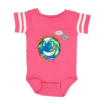 

Inktastic Earth on Fire Dude You Okay Gift Baby Boy or Baby Girl Bodysuit