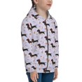 thumbnail image 5 of Naloa Dachshund Dog Teenage Zipper Hoodie, Long Sleeve Zip Up Hoodies Casual Jackets Tops for 7-12 Years-Small, 5 of 6
