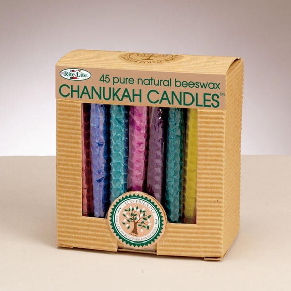 Rite Lite 45ct Honeycomb Beeswax Hanukkah Candles 5.5" - Blue/Pink