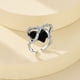 thumbnail image 3 of HomeKingdee Ladies Fashion Open Hollow Out Heart Ring - Alloy Silver-Plated Fashion Jewelry for Daily Wear and Gifts, 3 of 9