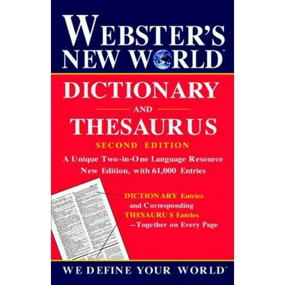 Pre-Owned Webster's New World Dictionary and Thesaurus, 2nd Edition (Hardcover) 0764563394 9780764563393