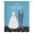 Royal Blue, Black, White, Silver, variant on Wedding Sheer Curtains 45 Inches Long for Bedroom, Romantic Fashion White Dress Tuxedo Blue Light Filtering Privacy Drapes, Breathable Semi Sheer Short Window Treatment for Kitchen Cafe Bathroom