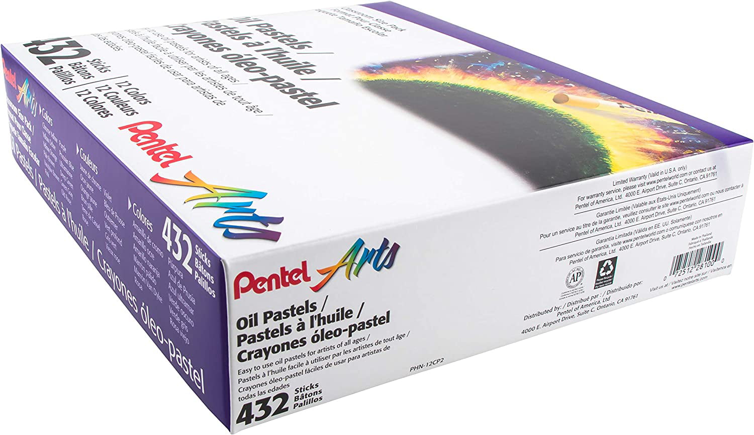 Pentel Arts Pentel Arts Oil Pastels - 2.4 Length - 0.4 Diameter