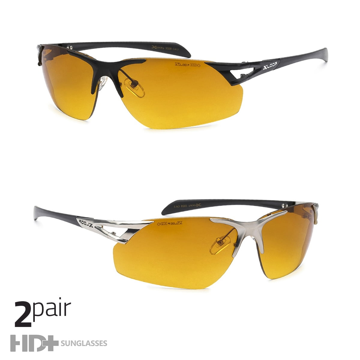 HD Driving Metal Pilot SunGlasses Blue Blocker High Definition GUNMETAL POUCH