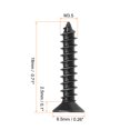 thumbnail image 2 of Uxcell M3.5 x 18mm Wood Screws Carbon Steel Black Oxide Black 200 Pack, 2 of 5