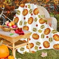 thumbnail image 5 of Halloween Thanksgiving Pumpkin Print Blanket 39.3x51.18in Lightweight Flannel Throw for Sofa Bed Seasonal Decor, 5 of 6