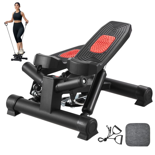 VEVOR Stair Stepper for Exercise at Home Mini Twist Stepper with Resistance Band