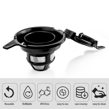 

IKAYAA Compatible with Hamilton Beach FlexBrew 49979/ 2 Way Reusable Refillable Coffee Filter Basket Capsules Cup