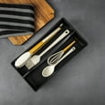 thumbnail image 5 of Thyme & Table Black Gold Speckle Utensil Drawer Organizer, 2 Compartments, 5 of 6