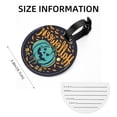 thumbnail image 5 of Halloween Font Set of 2pcs PU Leather Round Suitcase Tags with Privacy Cover and Name ID Tag - Ideal for Travel Luggage, Handbags, Backpacks, School Bags, 5 of 6