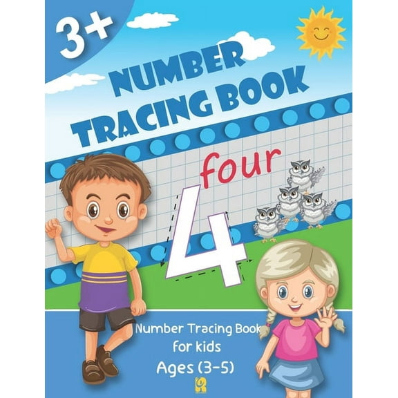 number tracing book for kids ages 3-5: Trace Numbers Practice Workbook, Beginner Math Preschool Learning Book with Numbe, (Paperback)