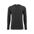 thumbnail image 4 of HAiming Mens Long Sleeved Shirts Solid Color Button V Neck Slim Ribbed Knit Pullover Tops Fall Plus Size Casual Blouse, 4 of 6