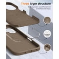 thumbnail image 3 of KOMI Designed for iPhone 16 Case,Shockproof Liquid Silicone Protective Phone Case with Soft Anti-Scratch Microfiber Lining Ultra Slim Drop Protection Phone Cover 6.1 inch Light Brown, 3 of 5