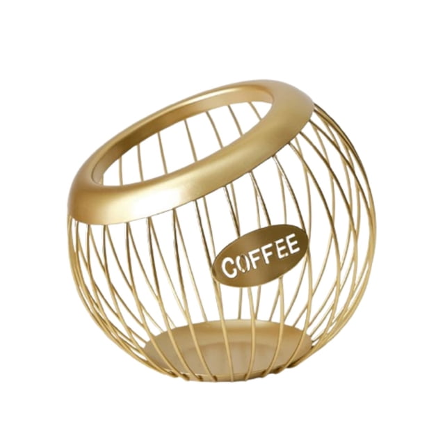 EGNMCR Coffee Pod Holde Large Capacity Organizer For Counter Coffee Station Organizer Metal Coffee Pods Storage Storage basket