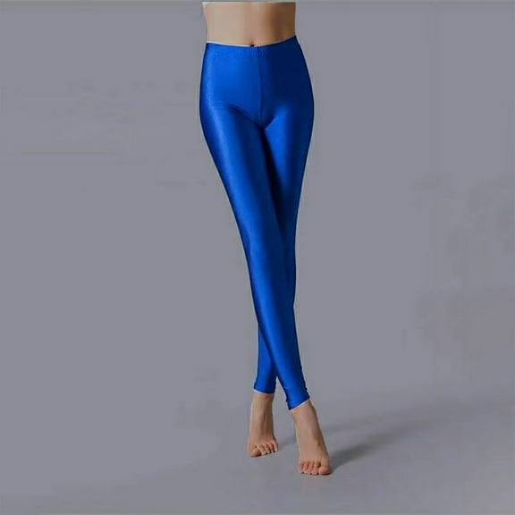 AGWOLF Womens High Waist Yoga Pants Skinny Shiny Tummy Control Legging Sports Workout Pant