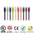 thumbnail image 1 of Huetron™ 5-Pack Cat 5e Ethernet Snagless RJ45 Patch Computer LAN Network Cord Cable (9 ft - Computer LAN Network Cord (Equal # of random 5 Colors))), 1 of 6