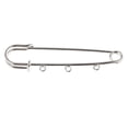 thumbnail image 3 of 10 piezas / Pin de broche de seguridad de metal plateado con 3 bucles Hallazgos de joyería Suministros para manualidades Zulema Pernos de seguridad, 3 of 8