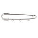 thumbnail image 3 of 10 piezas / Pin de broche de seguridad de metal plateado con 3 bucles Hallazgos de joyería Suministros para manualidades Zulema Pernos de seguridad, 3 of 8