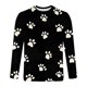 thumbnail image 4 of Ceisia Men's Colorful Glitter Paw Print T-Shirt | Slim Long-Sleeve Crewneck Casual Top Gift, 4 of 5