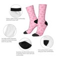 thumbnail image 3 of Xecao Pink Bows Pattern Sport Socks for Women and Men Crew Socks Sporty Calf Socks Casual Socks, 3 of 6