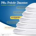 thumbnail image 2 of Protector de almohada Utopia Bedding Queen, 51 x 71 cm, impermeable, paquete de 6, 2 of 6