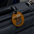thumbnail image 5 of Sloth Just Hanging Around Round Leather Luggage Card Suitcase Carry-On ID Tag, 5 of 7