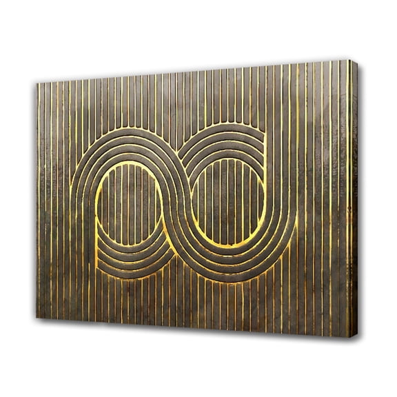 Nordic Modern Abstract Gold Foil System Decorative Painting Canvas Poster Bedroom Decor Sports Landscape Office Room Decor Gift,Frame-style,12x18inch(30x45cm)