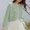Green, variant on TINZ Floral Short Cardigan Sweater Open Front Knit Long Sleeve Loose Fit Lightweight Outwear Coat For Fall Casual plus Womens Cardigan Sweater Shorts Knitted Cardigan