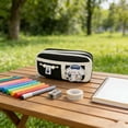 thumbnail image 6 of Under $1 Pencil Case, Cute Large Capacity Multi Pocket Polyester Pen Pouch with Elastic Strap, Portable Stationery Organizer for College Office by PALIFEUR, 6 of 6